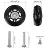 Replacement Luggage Wheels,Suitcase Replacement Wheels, 60x24mm Suitcase Wheel with Bearings