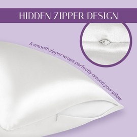 Olesilk 100% Silk Pillow Case / Pillow Cover, Gentle on Hair and Skin, with Concealed Zip, 19 Momme, 1 Item