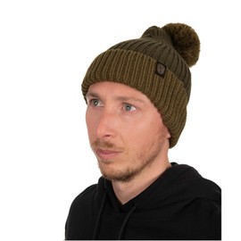 FOX Heavy Knit Bobble Fishing Hat, olive green