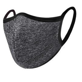 Undergarment Maker Aireeze Sports Mask, Easy to Breathe, Cooling, Comfortable, Stays In Place, Washable, 3D Mask, Cloth Mask, Unisex (HG, 1 Piece, L, Ash)