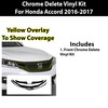 BOGAR TECH DESIGNS Front Chrome Delete Overlay Compatible with Honda