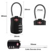 TSA Luggage Locks Pack, Digit Combination Padlockss and Steel Cable