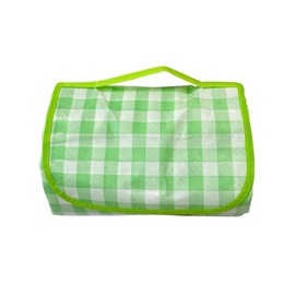 MIAO JIN Picnic Blanket, Foldable Waterproof Sand Mat, 60" x 80" Extra Large Outdoor Picnic Blanket Camping Beach Tent Mats for Beach Camping Hiking Travel Outdoor Family Concerts - Green Grid