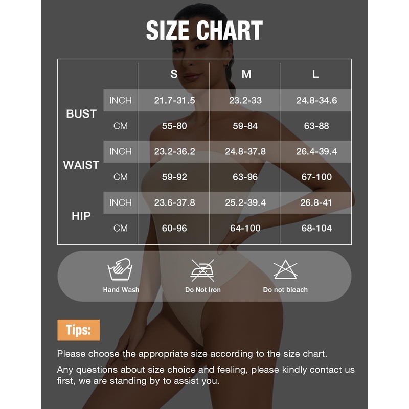 USEASY Strapless Shapewear Bodysuit Tummy Control Body Suits for women