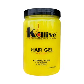 KALIVE Men's Hair Styling Gel 32 oz, Strong-Hold and Light Shine all day, Mens Hair Product fresh scent No Flaking or Alcohol