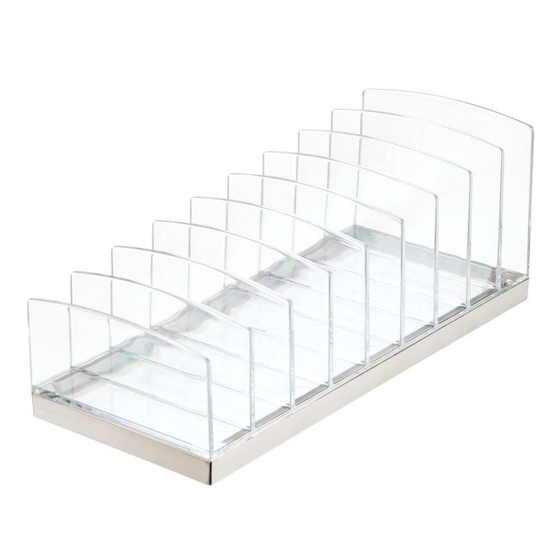 mDesign Kosmetik Organizer aus Kunststoff – Schminkaufbewahrung mit 9 Steckplätzen