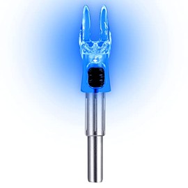 DEEPOWER S Lighted Nocks for Arrows .244/6.2mm 6 Pack Lighted Arrow Nocks for Archery Hunting (Blue)