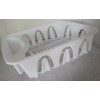 Essentials White Plastic Dish Drainer - 11.25'' x 13.75'' x