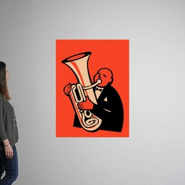 The Tuba Wall Decal, Musical Instruments Artwork