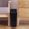 Cubo de Basura de Plástico, Bote de Basura Negro con