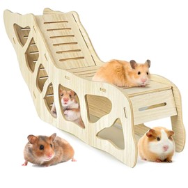 Hamster Tunnel Hideout Climbing Ladder,Burying in Hamster for Bedding, Digging Peeping Hide Underground Fun for Cage Enrichment,for Dwarf Gerbils Small Animals (Labyrinth Tunnel BL)