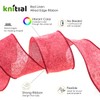 Knitial - Cinta de lino rojo de ladrillo de 2-1/2"