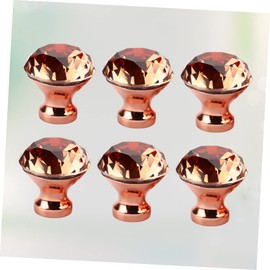 ARTIBETTER 6pcs Cupboard Pulls Drawer Pulls Furniture Handle Shovel Handle Replacement Football Pulls Flower Stamens Cabinet Door Knobs Rose Gold Kitchen Handles Drawer Knob Crystal Glass