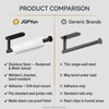 Paper Towel Holder Under Cabinet, Matte Black Stainless, No Drill