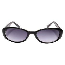 Old School Gold Embellish Temple Rectangular Black Sunglasses