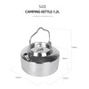 1.2L Camping Stainless Steel Tea Kettle Outdoor Hiking Picnic Pot