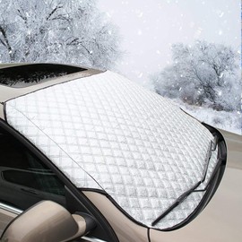 SmashingDealsDirect® Snow Ice Frost Sun UV Dust Water Resistant Heavy Duty Ultra Thick Protective Windscreen Cover Car Windshield Cover for Cars SUVs All Seasons Summer & Winter