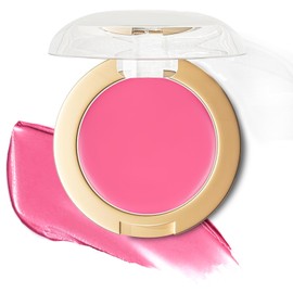FOCALLURE Waterproof Cream Blush,High-Pigment Formula For A Natural Glow,Blendable Color For Eyes & Cheeks,PK01 My Trick