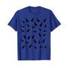 Black Solid Triangles Print Geometric Patterns T-Shirt