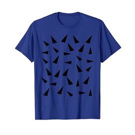 Black Solid Triangles Print Geometric Patterns T-Shirt