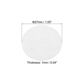 PATIKIL Pack of 100 27 mm Pressure-Sensitive Liner, PS Foam Seals, Safety Tamper, Waterproof Seal, Cap Inserts for Canning Bottle, Jar Lid, Red / White