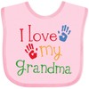 inktastic I Love My Grandma Baby Bib Pink 10d00