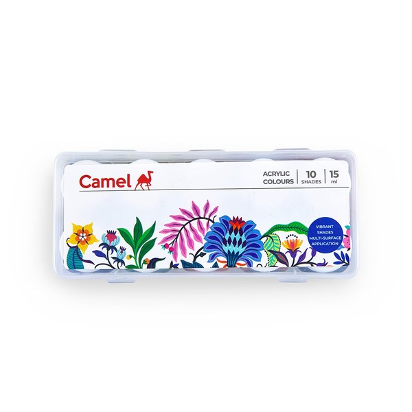 Camlin Kokuyo Fabrica Acrylic Ultra Color - 15ml Each, 10
