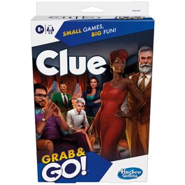 Clue Grab and Go Game for Ages 8 and Up, Portable Game for 3-6 Players, Travel Game for Kids