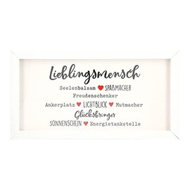 Depesche 11627-005 Photo Frame with Compliment, Small Decorative Frame with Pretty Saying, Approx. 19 x 10 x 1.9 cm, Ideal as a Gift or a Little Present