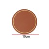 8 PCS Light Brown Leather Coasters, 10cm Gold Edge Round
