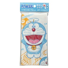 AISEN BD021 Doraemon Body Towel, White, 10.2 x 4.3 x 0.6 inches (26 x 11 x 1.4 cm)