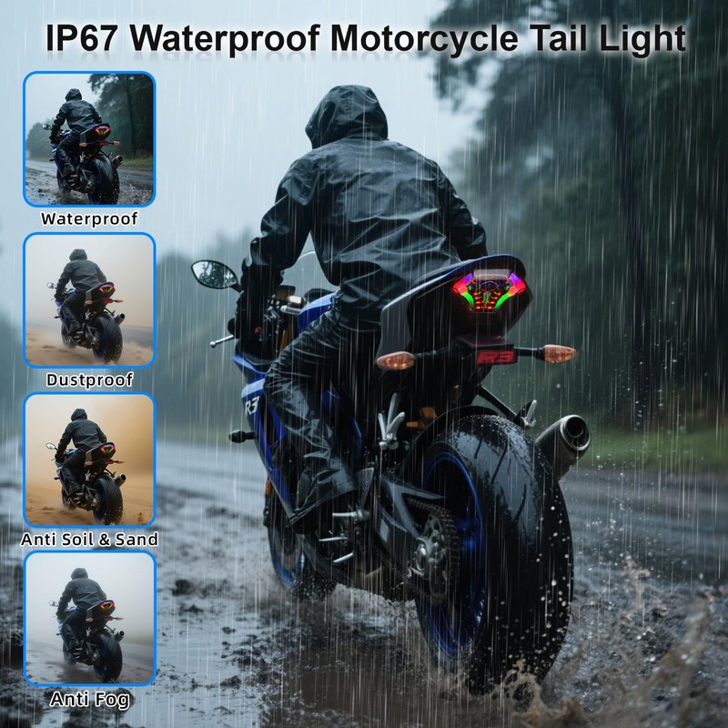 Tail Light Assemblies Compatible with MT07 FZ-07 FZ07 2014-2017 /