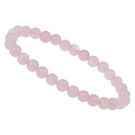 ELEDORO Stretch Bracelet Made of Real Gemstone Beads (6 mm) – Pearl Bracelet for Stylish Elegance, Gemstone