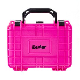 Eylar Protective Hard Case Water & Shock Proof w/Foam TSA Approved 8.12 inch 6.56 inch 3.56 inch (Pink)