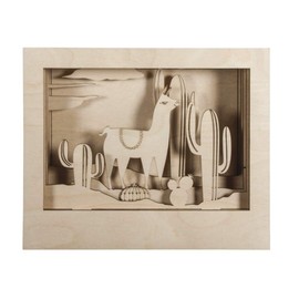 RAYHER Diorama, Wood Natural, 24x20x6.9 cm