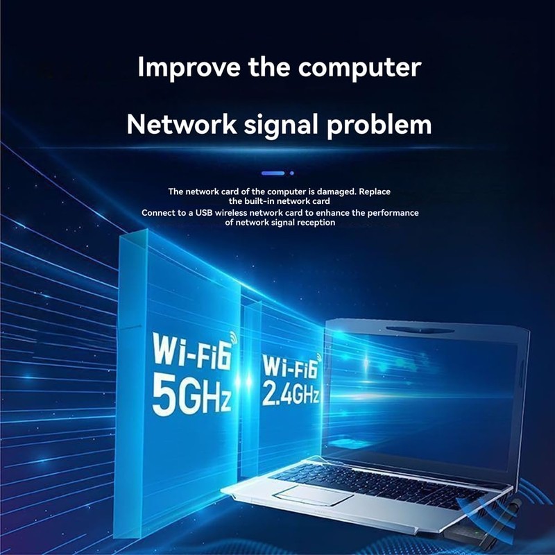 Snblzhef WiFi 6 AX3200 USB3.0 Adapter BT5.3 5G/2.4GHz USB3.0 WiFi