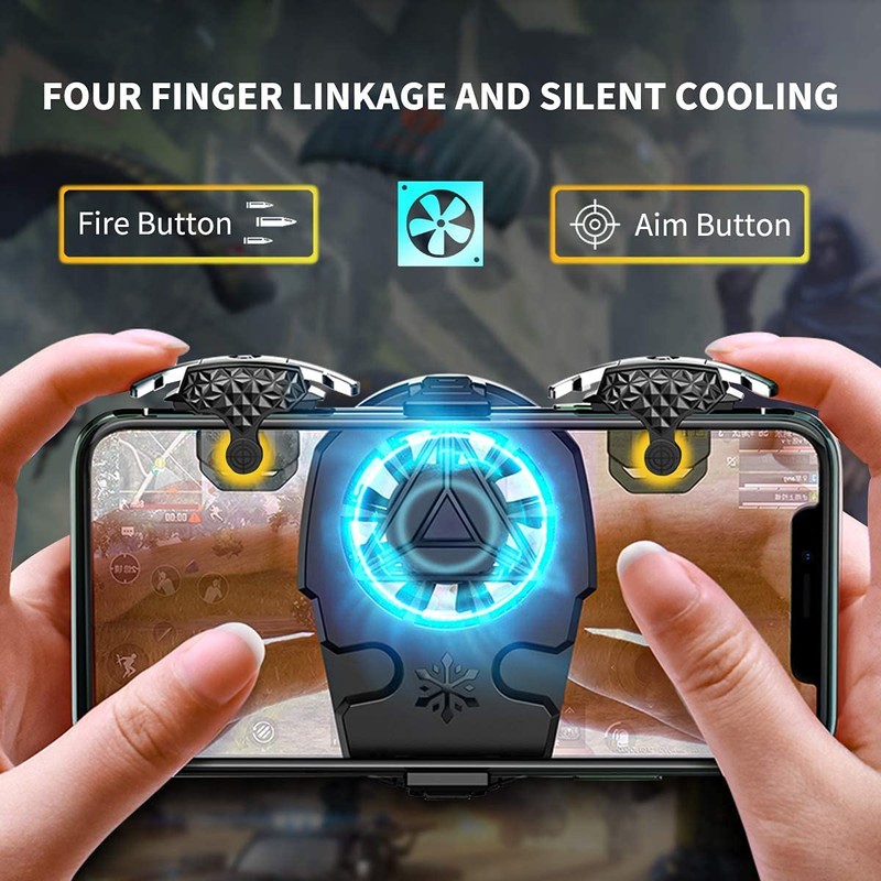 14 in 1 PUBG Mobile Phone Triggers with Cooling Fan,