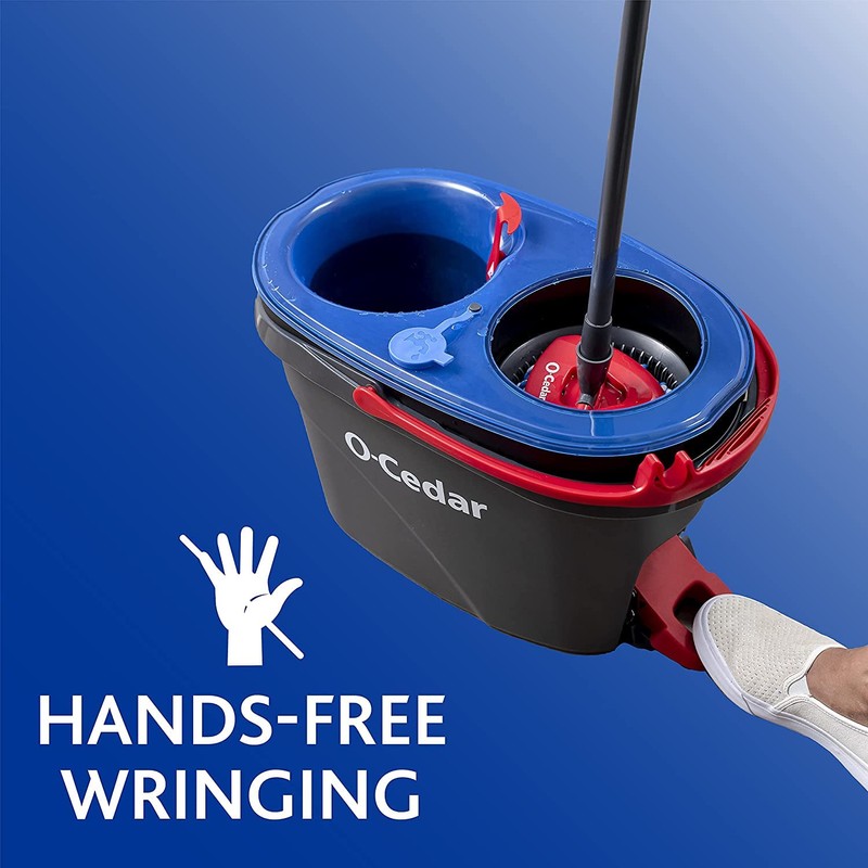 O-Cedar EasyWring RinseClean Microfiber Spin Mop & Bucket Floor Cleaning