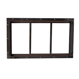 Shed Window 10x18 Brown - Fixed Design with Durable Tempered Glass