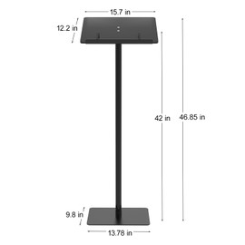 KSacry Acrylic Podium Stand, 42.3" H Black Angle Adjustable Acrylic Podiums for Church, Concert, Church, Speech, Easy Assembly, Metal Base(15.7" L x 11.8" W x 42.3" H, Black)