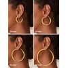 Earrings for Women 80MM Statement Hypoallergenic Womens Surgical Steel 18K