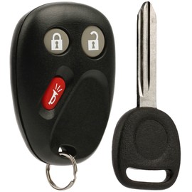 Car Key Fob Keyless Entry Remote with Ignition Key fits Chevy Trailblazer / Buick Rainier / GMC Envoy / Isuzu Ascender / Oldsmobile Bravada / Saab 9-7x (15008008)
