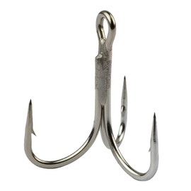 Mustad Jorock Inline Treble Hooks, 3X Strong, JL73NP #6 (Pack of 6)