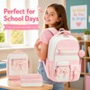 CAMTOP Girls Backpack with Lunch Box & Pencil Case Set,