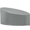 Pemberly Row Polyester Fabric Outdoor Canopy Daybed Cover in Gray