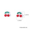 Yienate Trendy Simulation Cherry Dangle Earrings Tiny Red/White Cherry Earrings