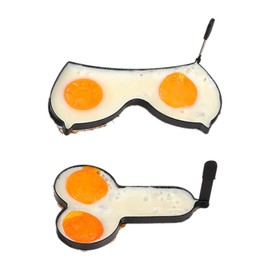 Mineens 2PCS Funny Egg Fryer – Stainless Steel Cooking Ring with Retractable Handle,Non-Stick DIY Egg Fried Mould for Pancakes, Omelettes & Muffins,Creative Kitchen Tool, Easy to Clean & Reusable