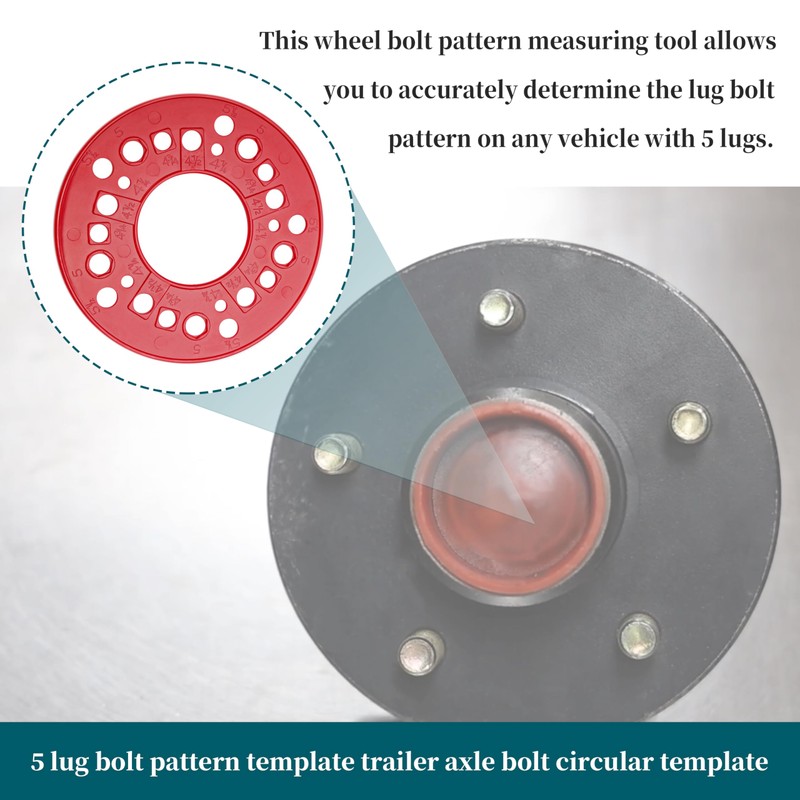 Rifatrio Wheel Bolt Pattern Measuring Tool, 5 Lug Bolt Pattern