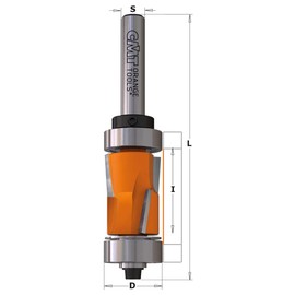 CMT Orange Tools 906.191.41B Carbide Burner with 2 Ball Bearings Z2+2 S=8 D=19X25.4X86 RE