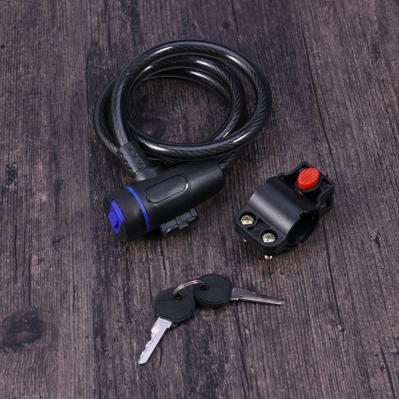 Candado de Cable Antirrobo para Bicicleta Motocicleta con Soporte de